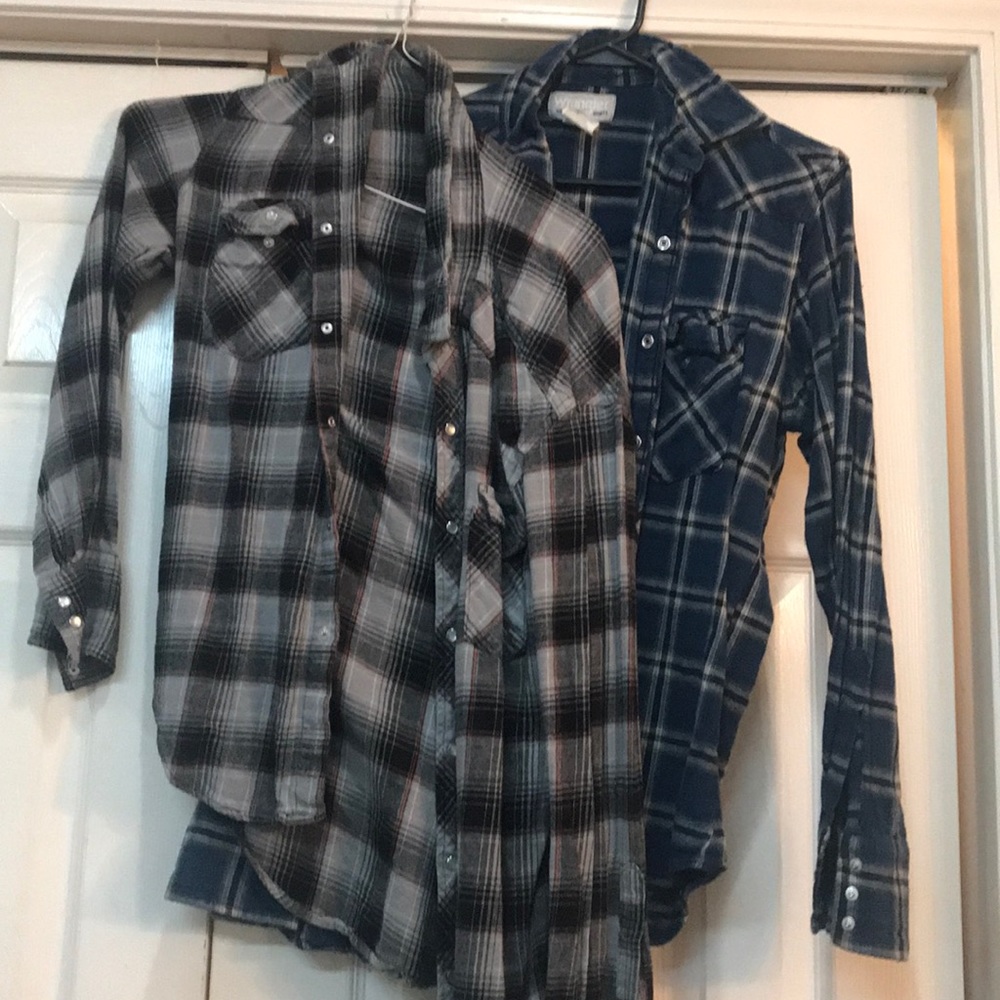 Wrangler button down flannels